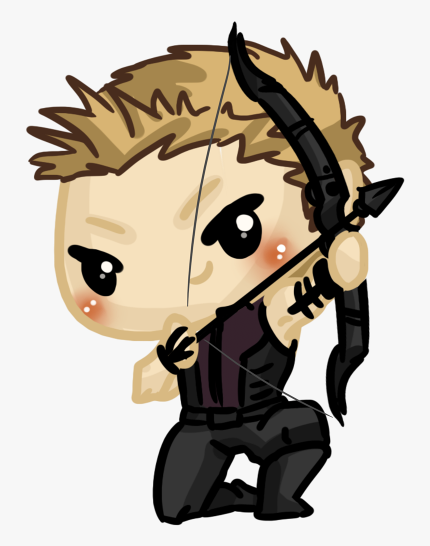 Hawkeye Drawing Chibi - Hawkeye Cartoon Drawing, HD Png Download, Free Download