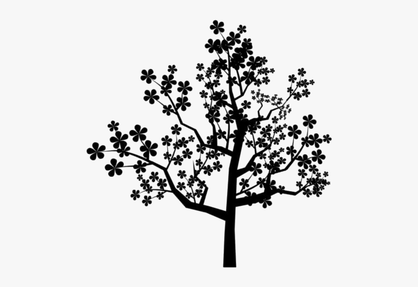 Cherry Blossom Tree Png Transparent Images - Silhouette, Png Download, Free Download