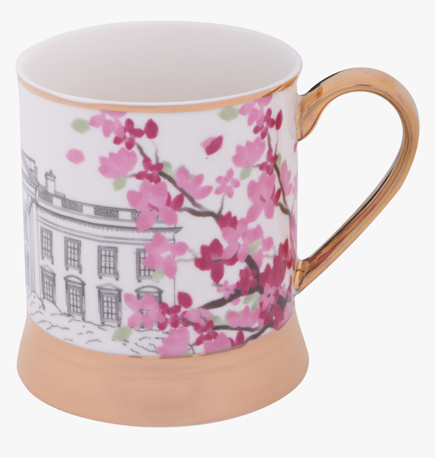 Cherry Blossom Prints On Mug, HD Png Download, Free Download