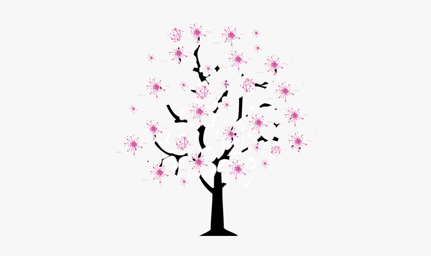 Peach Blossom Tree Cartoon, HD Png Download, Free Download