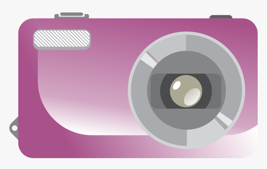 Camera, Flash, Purple, Small, Photography, Digital - Purple Digital Camera Clip Art, HD Png Download, Free Download