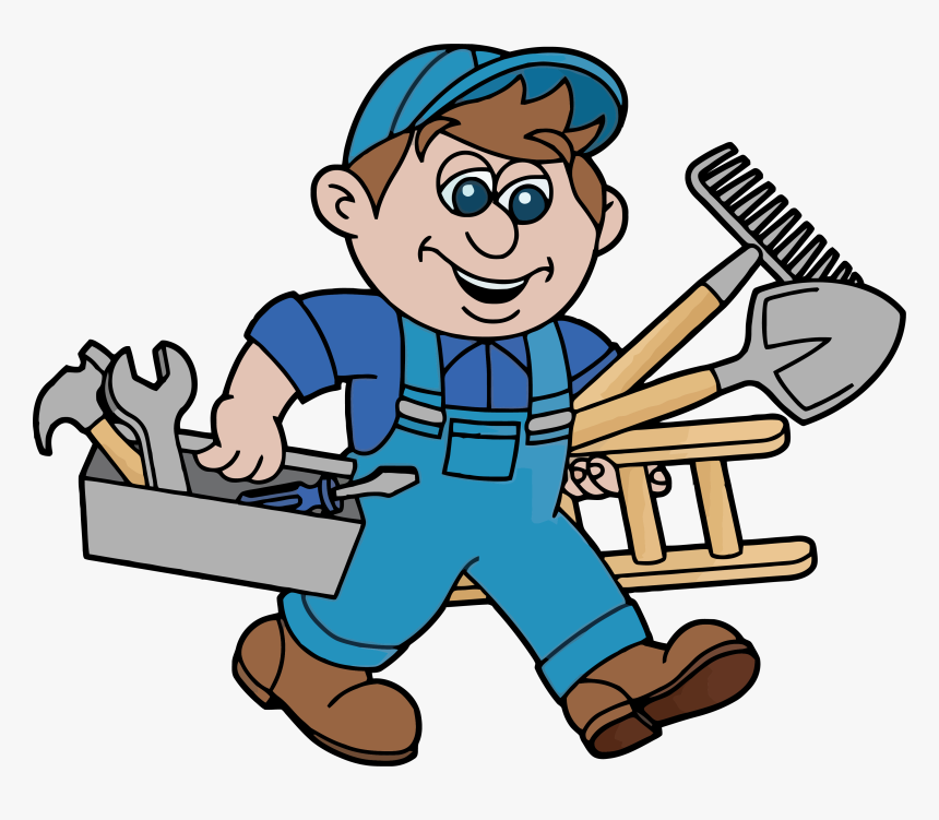 Carpanter Worker Man Walking Clipart Png - Handyman Clipart, Transparent Png, Free Download