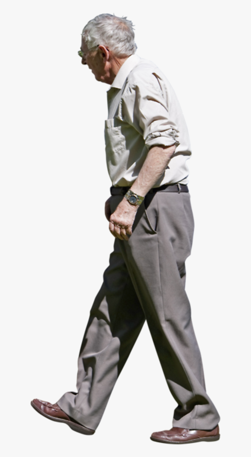 Asian Man Walking - Old Man Walking Png, Transparent Png, Free Download