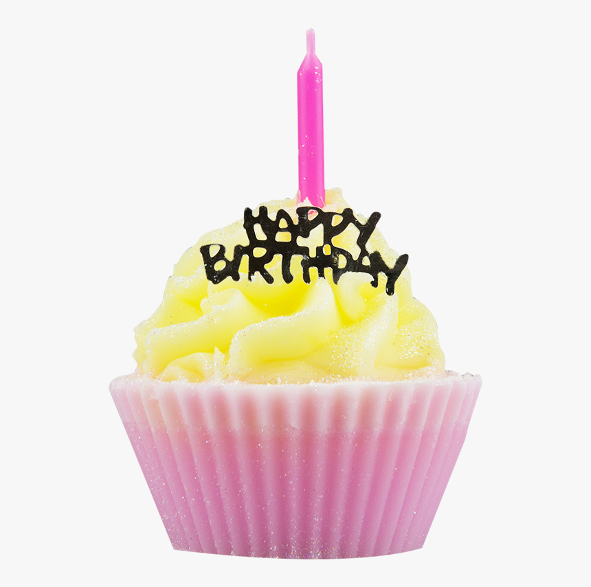 Happy Birthday Soap Cupcake Decorative Soap - Transparent Happy Birthday Cupcake With Candle, HD Png Download, Free Download