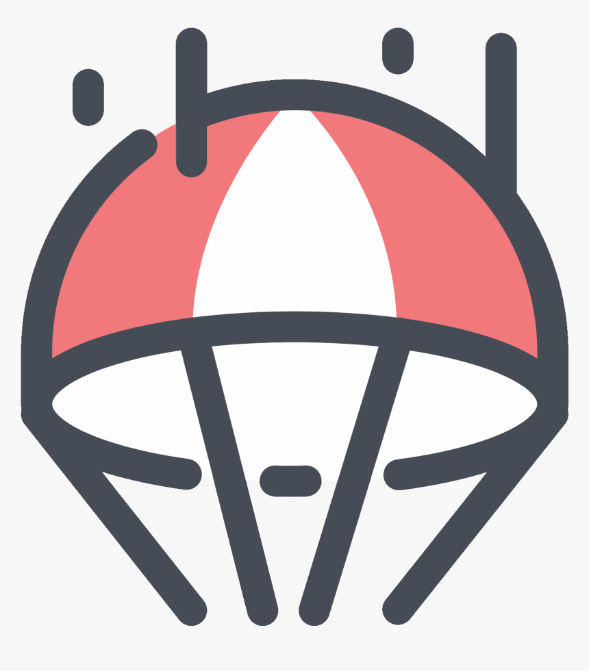 A Parachute Icon Has A Shape That Is The Top Half Of - Iconos De Paracaidas, HD Png Download, Free Download