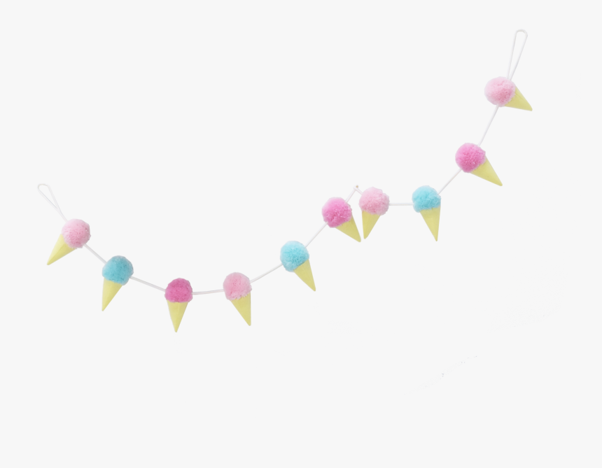 Ice Cream Pompom Garland - Construction Paper, HD Png Download, Free Download