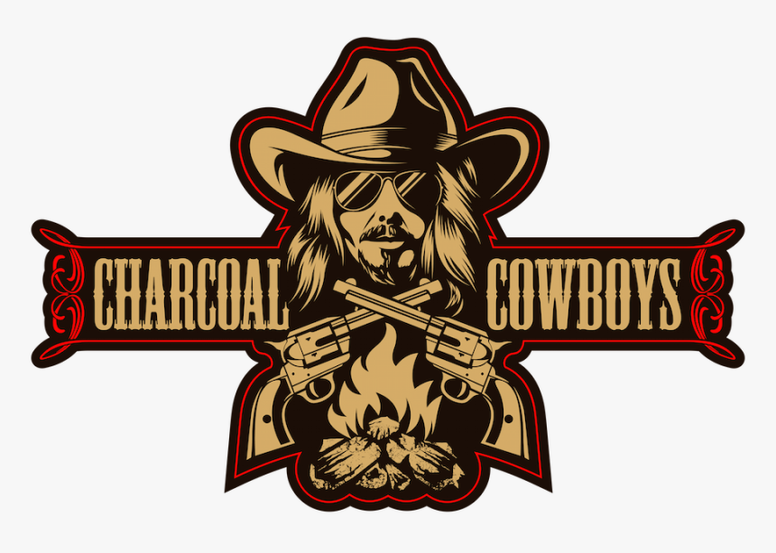Charcoal Cowboys Monochromatic Logo Png File - Illustration, Transparent Png, Free Download