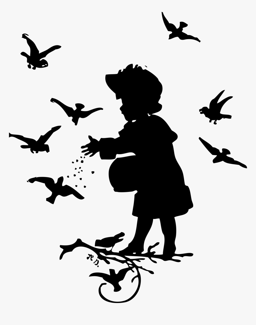 Girl Feeding Birds Clip Arts - Feed The Birds Clip Art, HD Png Download, Free Download