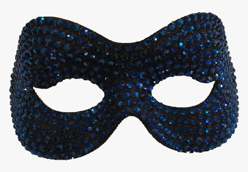 Blue Swaroviski Crystal Masquerade Mask - Face Mask, HD Png Download, Free Download