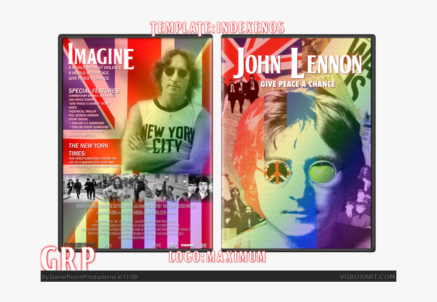 John Lennon Png -give Peace A Chance Box Art Cover - John Lennon New York City, Transparent Png, Free Download