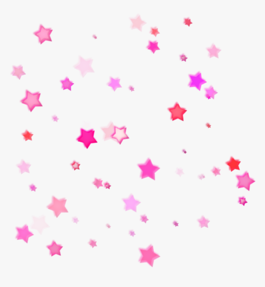 Star Pink Effect Overlay Freetoedit - Gold And Black Stars, HD Png Download, Free Download