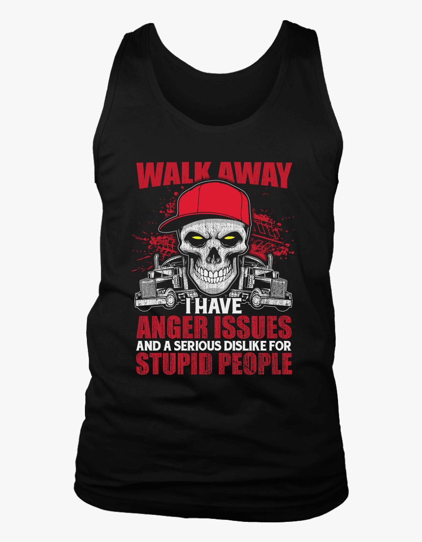 T Shirt District Mens Tank / Black / S Walk Away Stupid - Shirt, HD Png Download, Free Download