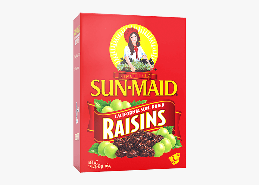 Sun Maid California Sun Dried Raisins 12 Oz - California Sun Dried Raisins, HD Png Download, Free Download