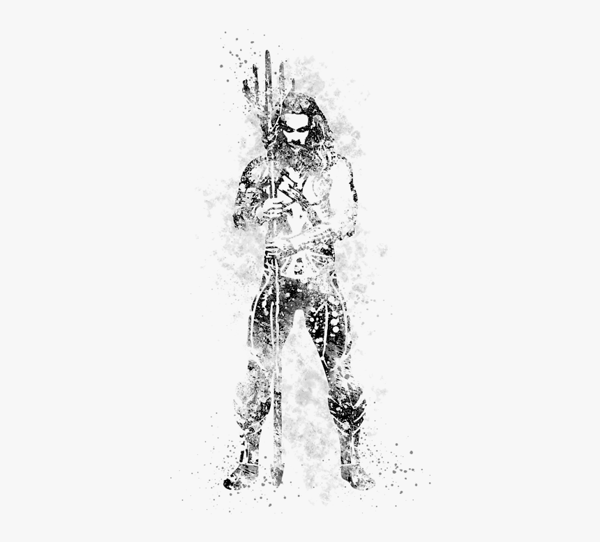 Aquaman Black And White, HD Png Download, Free Download