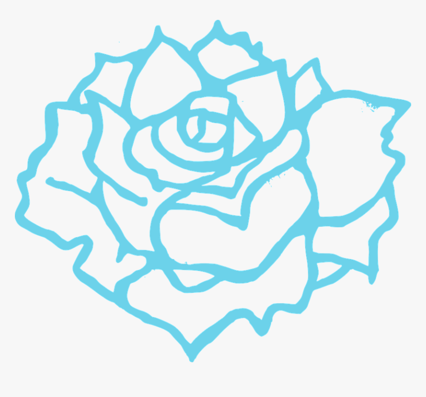 Flower, Rose, Abstract, White, Light, Blue, Outline - Cnc Plasma Cutting Design, HD Png Download, Free Download