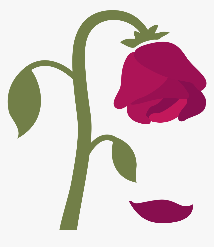 File U F Svg - Wilted Rose Emoji Png, Transparent Png, Free Download