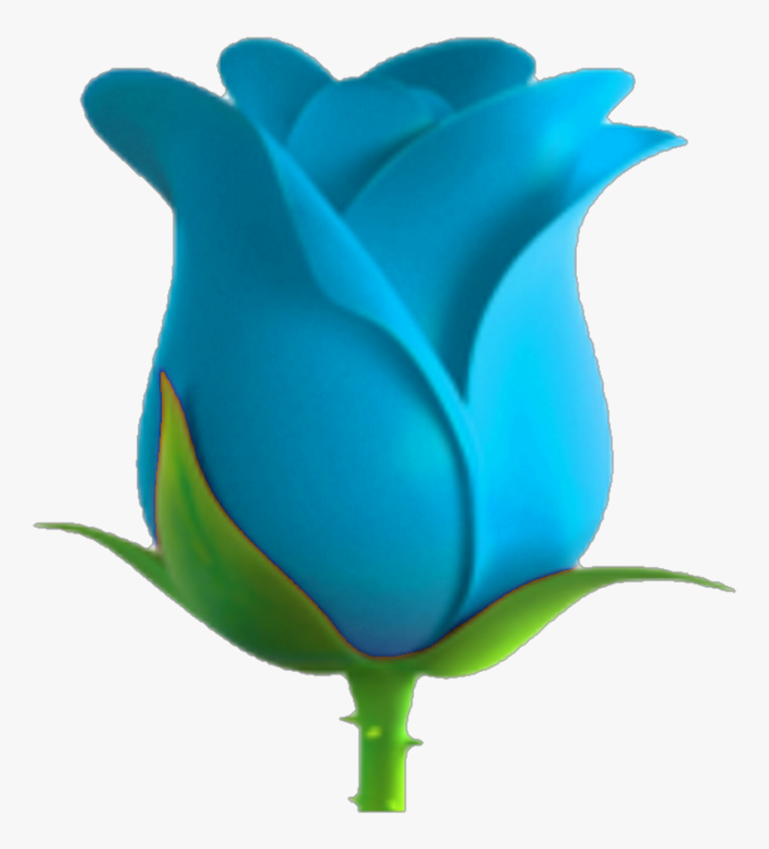Blue Flower Emoji Png - Rose Emoji Transparent Background, Png Download, Free Download