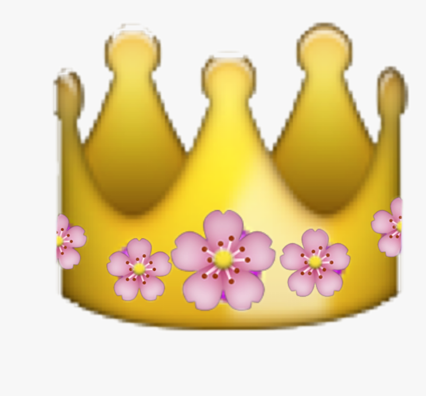 Crown Flowercrown Emoji Flower Flowersfreetoedit - Iphone Crown Emoji Png, Transparent Png, Free Download