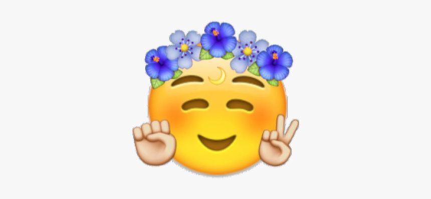 Emoji Emojis Cool Flowercrown Crown - Transparent Background Cute Emoji Png, Png Download, Free Download