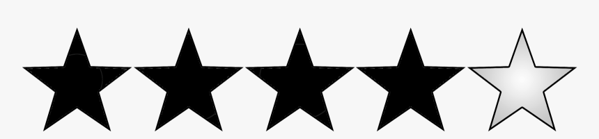 Black 4 Star Rating, HD Png Download, Free Download