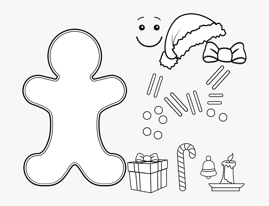 White - Design Your Own Gingerbread Man, HD Png Download, Free Download