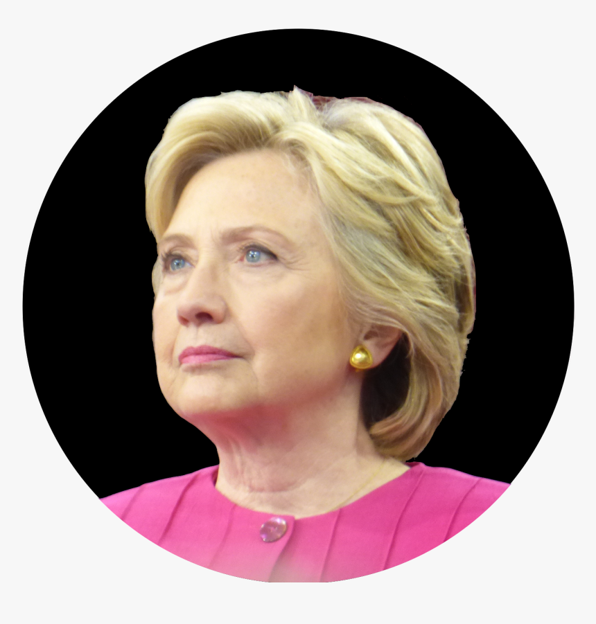 Hillary Rodham Clinton Circle Black Background - Hillary Clinton Circle Portrait, HD Png Download, Free Download