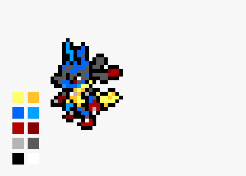 Mega Lucario - Pixel Art Pokemon Mega, HD Png Download, Free Download