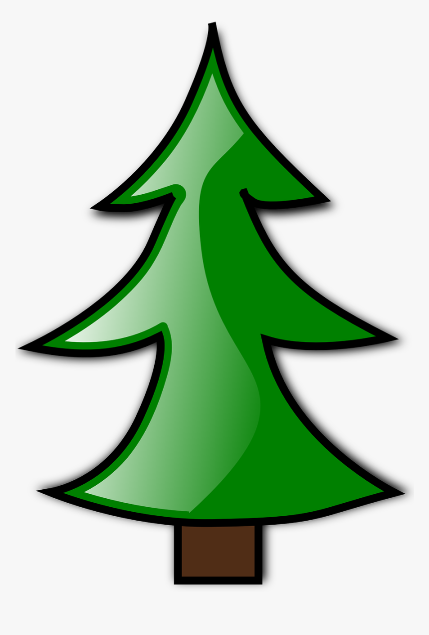 Conifer Evergreen Fir Tree Free Picture - Cartoon Christmas Tree Png, Transparent Png, Free Download