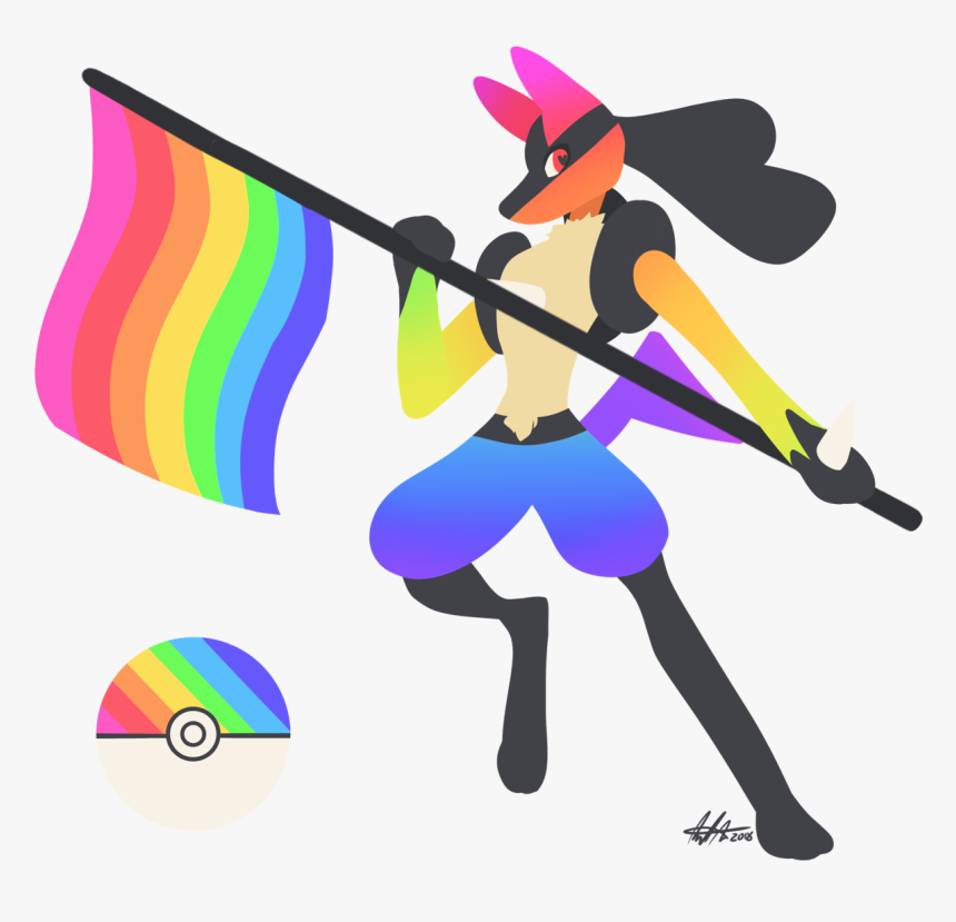 Pride Lucario Don"t Be Afraid To Ask For A Same Flag/pokemon - Lucario Gay Pride, HD Png Download, Free Download