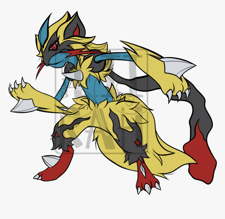 Lucario Zoroark Zeraora Fusion, HD Png Download, Free Download