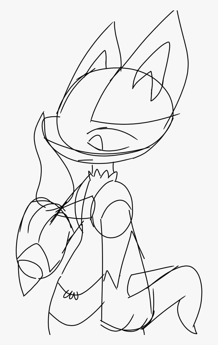 Lucario Sketch I Will Never Finish - Line Art, HD Png Download, Free Download