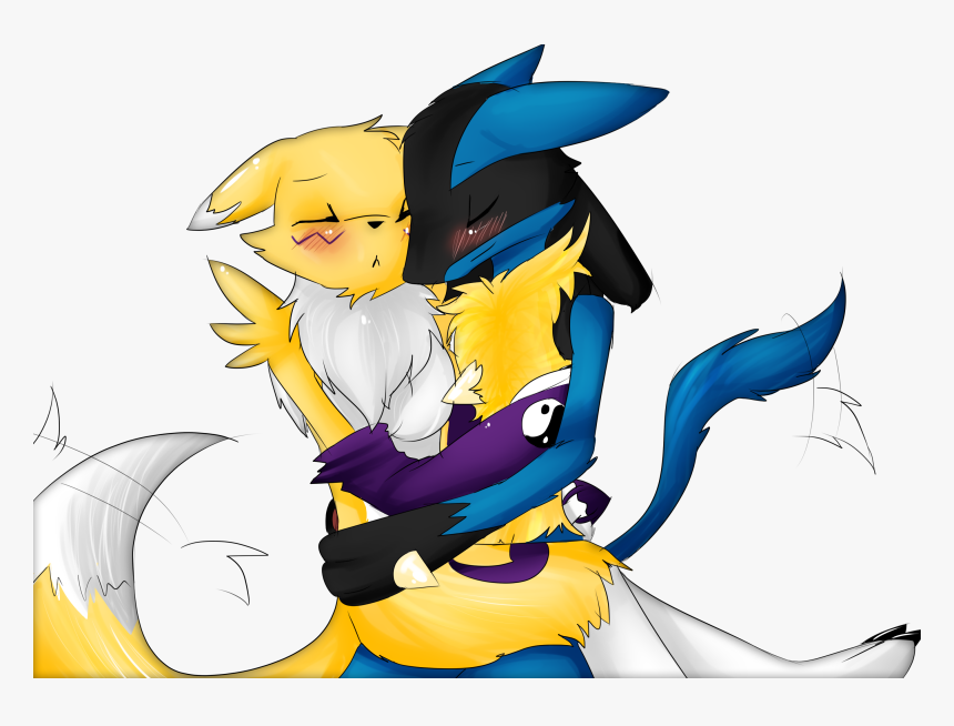 Request Of Guardianstriker Lucario X Renamon By Ana - Lucario And Renamon Love, HD Png Download, Free Download