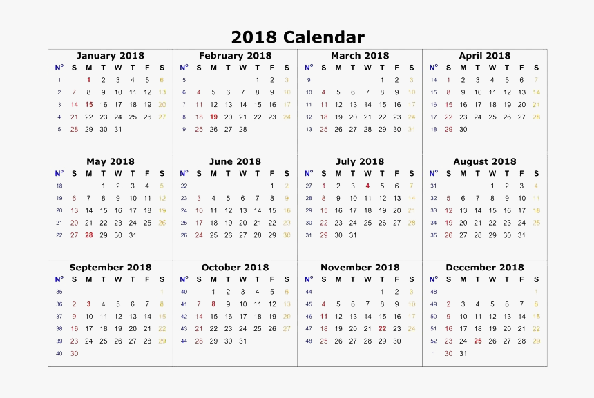 18 Calendar Png Hd Quality 19 Calendar With Week Numbers Transparent Png Kindpng