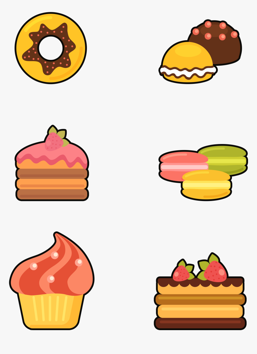 Hand Drawn Dessert Snack Minimalist Png And Psd, Transparent Png, Free Download