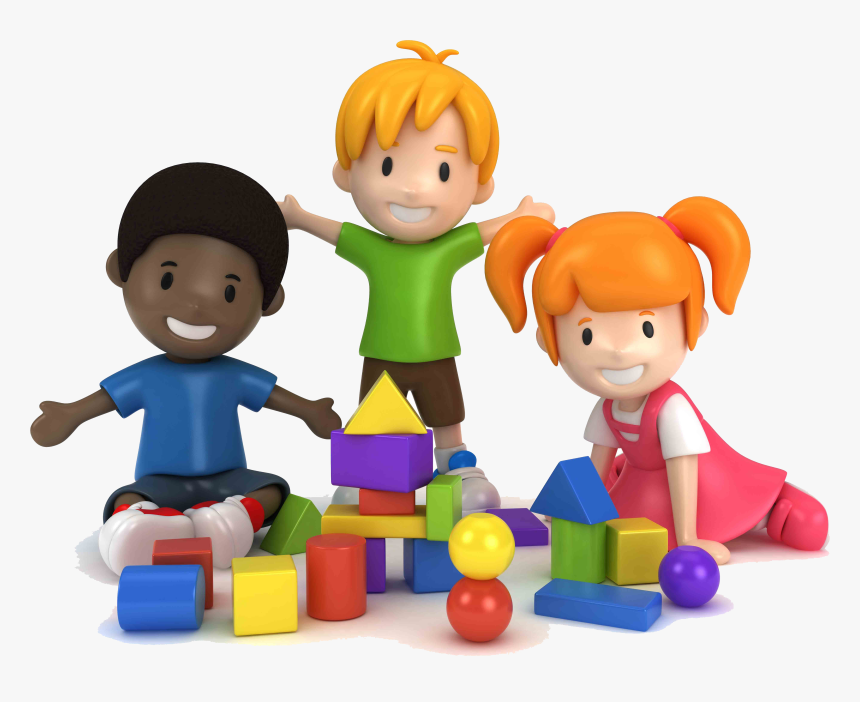 Children Playing Blocks Clipart, HD Png Download, Free Download