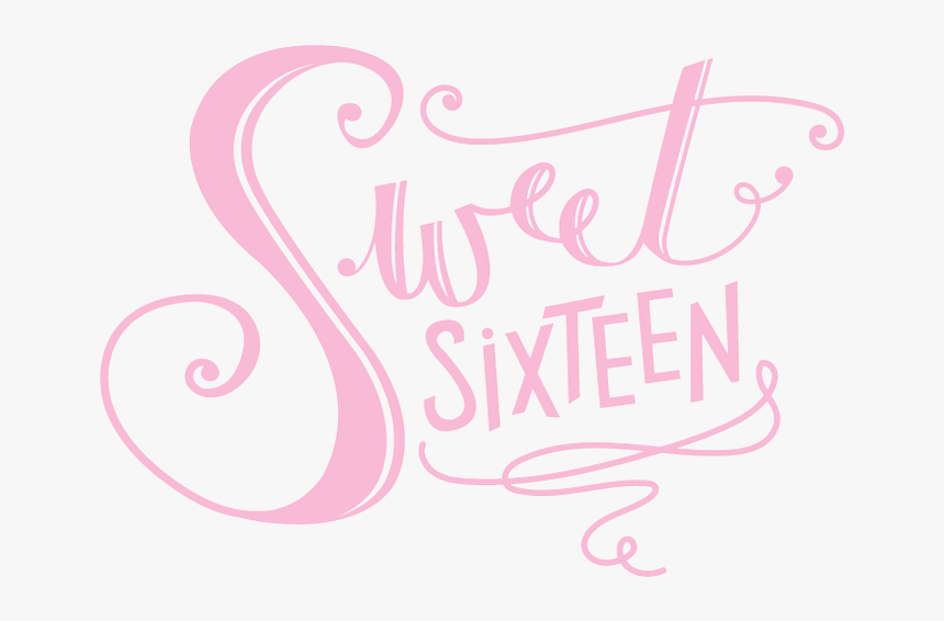 Sweet 16 Png - Calligraphy, Transparent Png, Free Download