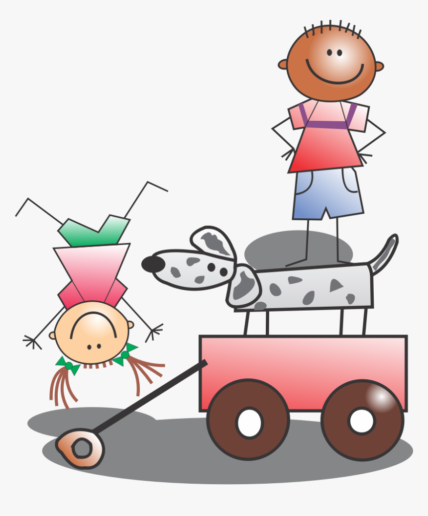 Kids Playing Clip Arts - Red Wagon Clipart Free, HD Png Download, Free Download