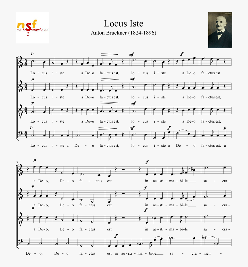 Locus Iste Sheet Music Pdf, HD Png Download, Free Download