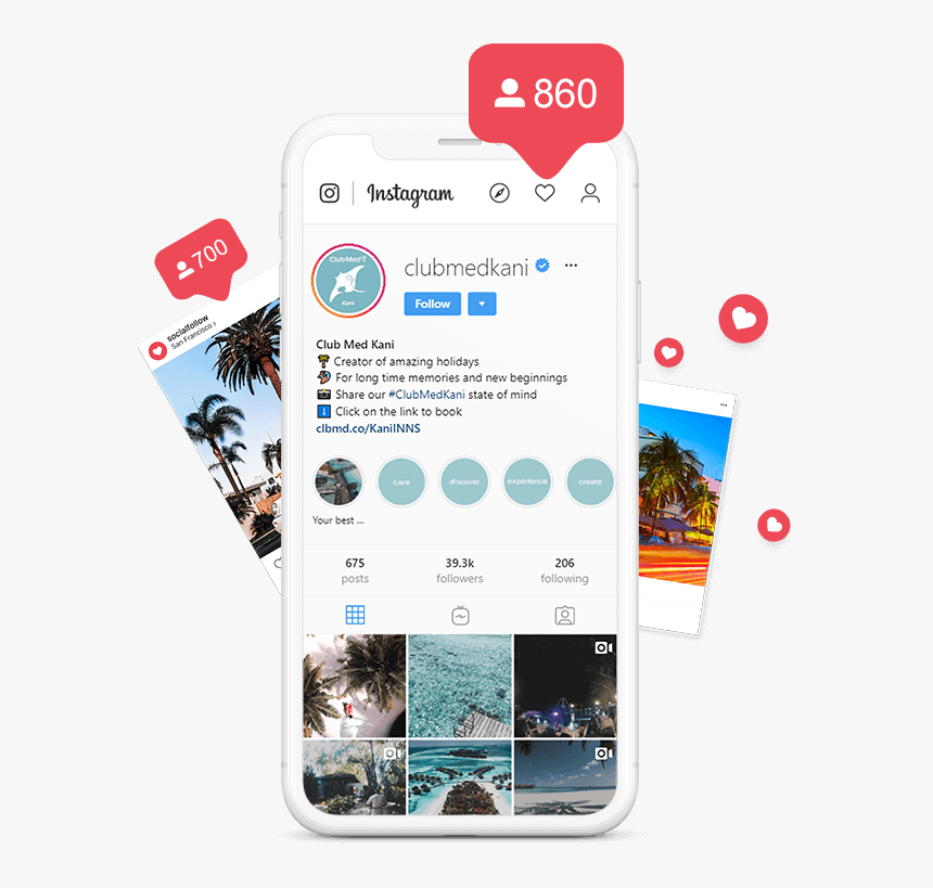 An Example Of How Socialfollow Helps Increase Your - Instagram, HD Png Download, Free Download