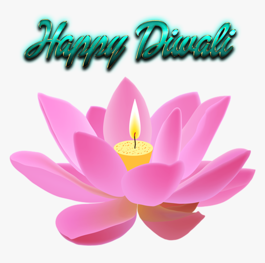 Happy Diwali Card In Watercolor Style Free Vector Source - Sacred Lotus, HD Png Download, Free Download