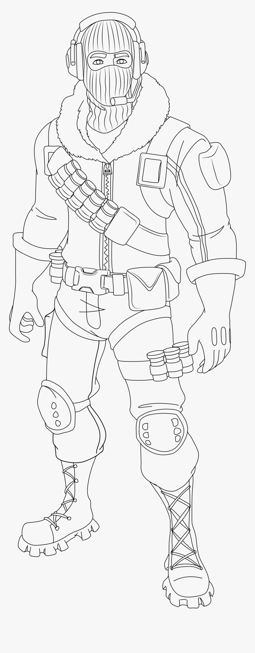 Fortnite Default Skin Coloring Pages, HD Png Download, Free Download