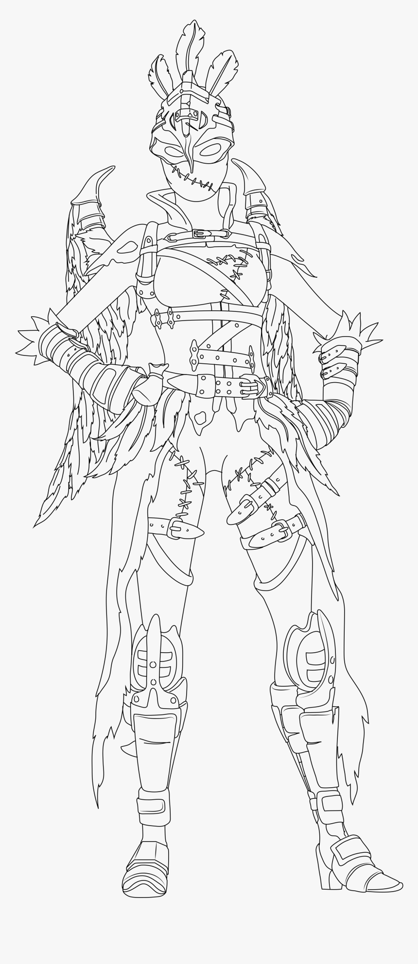 Fortnite Coloring Pages Ravage, HD Png Download - kindpng