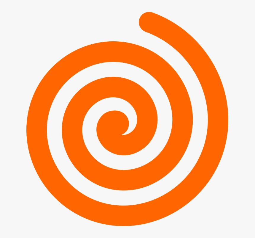 Design, Swirl, Orange, Spiral, Coil - Spiral Clipart Black And White, HD Png Download, Free Download