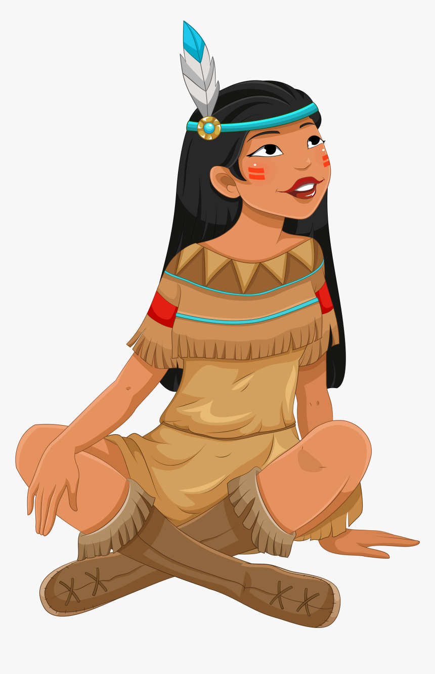 Indians Clipart Hopi - Native American Girl Clipart, HD Png Download, Free Download