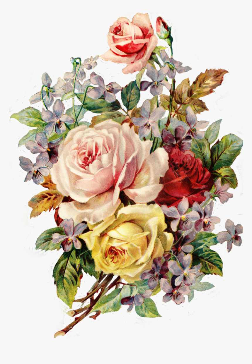 Vintage Flowers Png, Transparent Png, Free Download