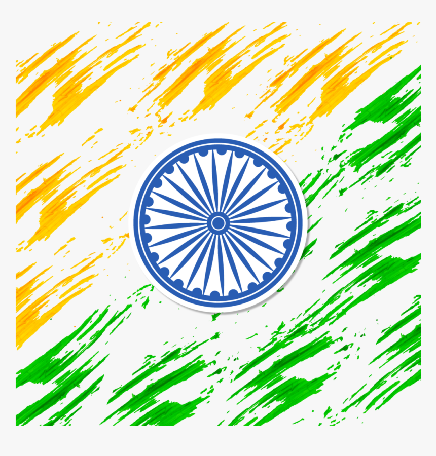 Abstract Indian Flag Background - Independence Day 2019 India, HD Png Download, Free Download