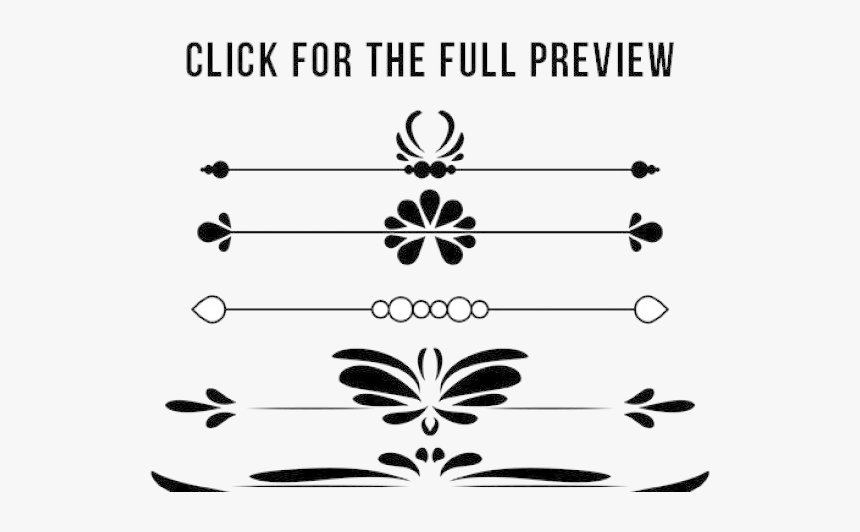 Wedding Flourishes Mega Pack Flourish Clipart Text - Free Vector Decorative Divider, HD Png Download, Free Download