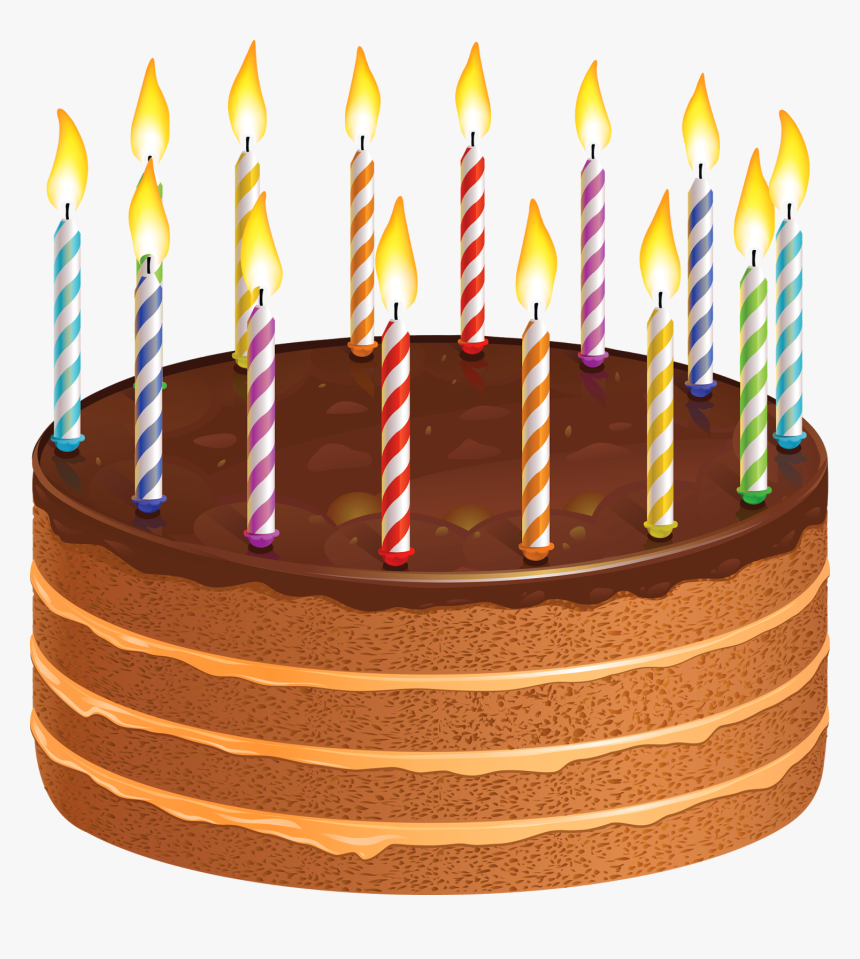 Chocolate Birthday Cake Clipart Clipartxtras - Birthday Cake With Candles Png, Transparent Png, Free Download