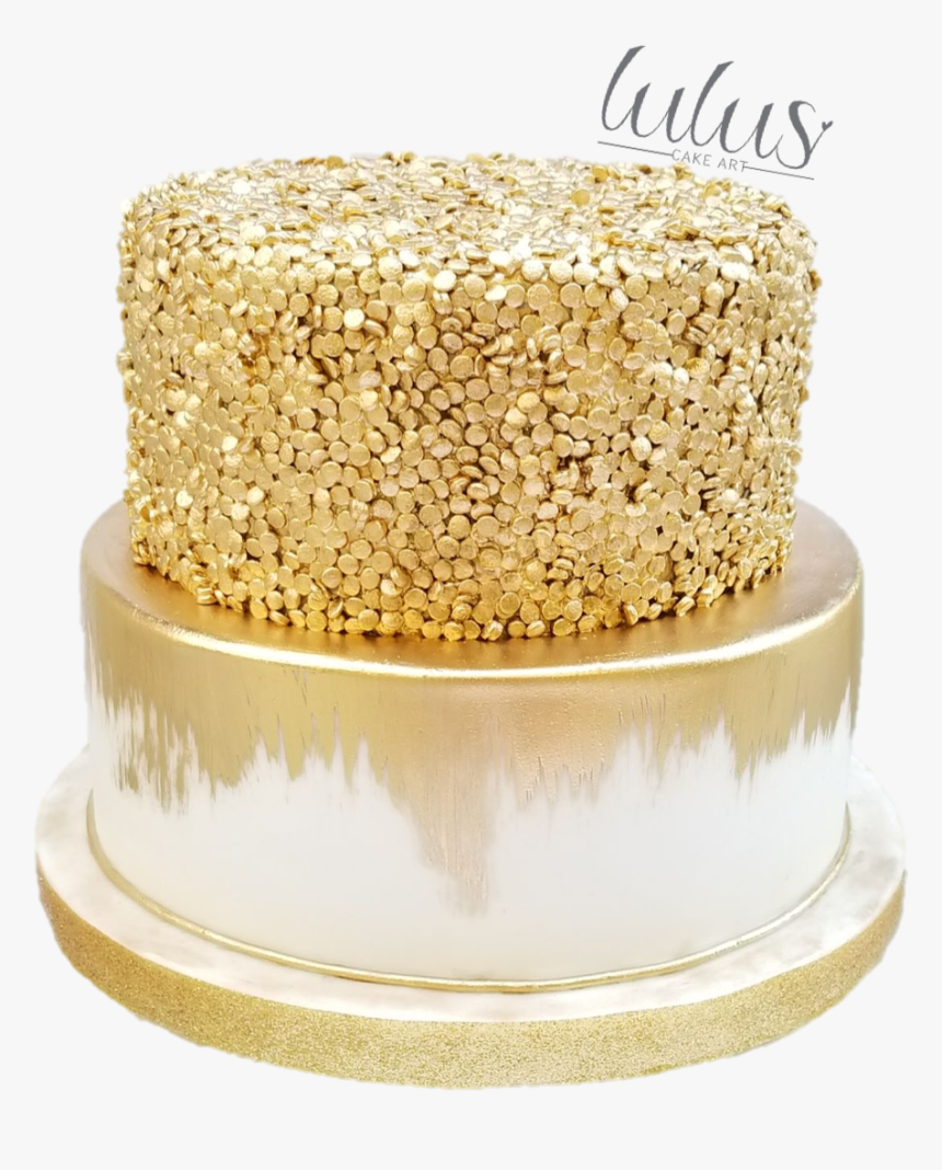 Gold Birthday Cake Png, Transparent Png, Free Download