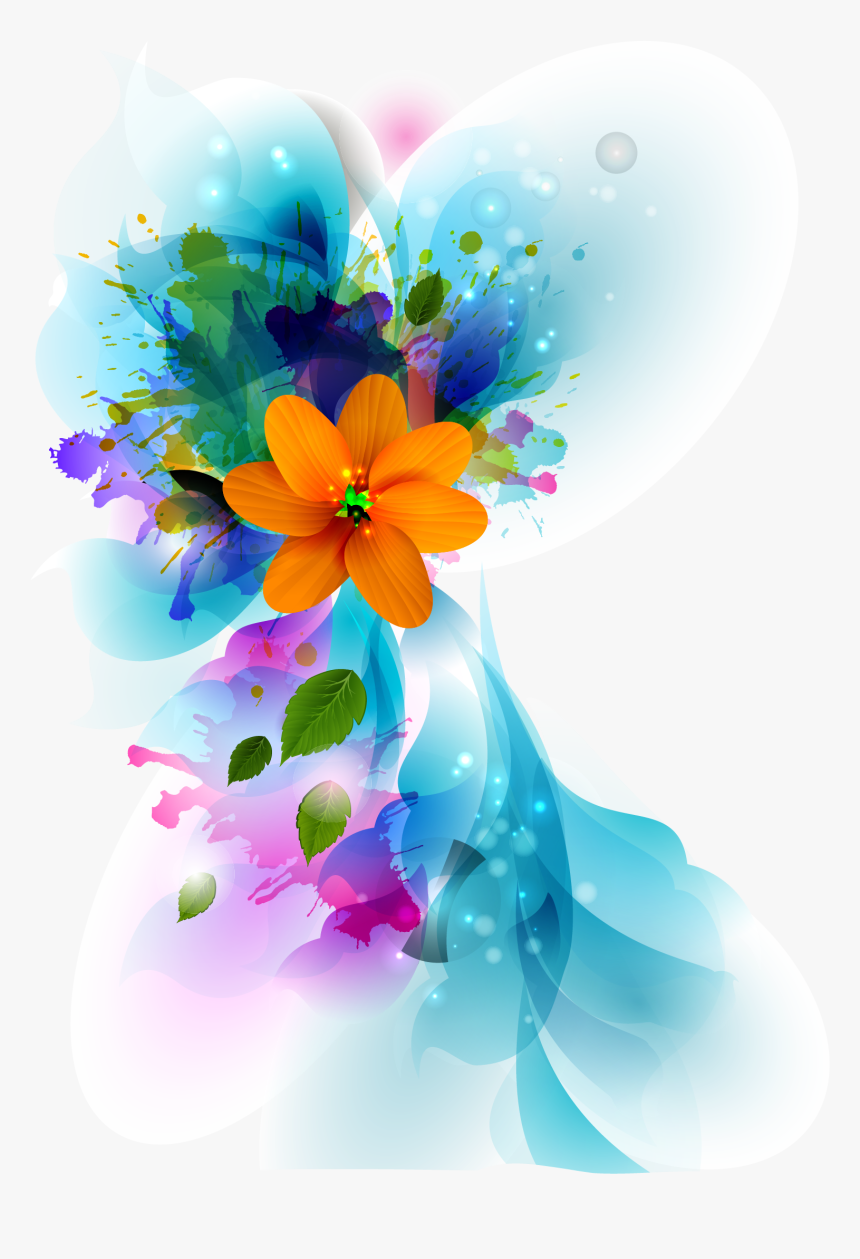 Color, Flower, Encapsulated Postscript, Computer Wallpaper, - Colorful Flower Vector Png, Transparent Png, Free Download